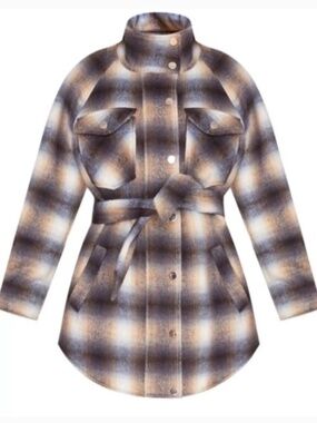 Veronica Beard Amari Belted Flannel Jacket - Size M